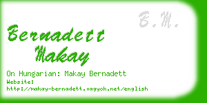 bernadett makay business card